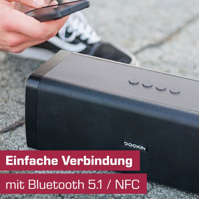 Dockin D Fine Evo Altavoz Bluetooth de 50 W Negro