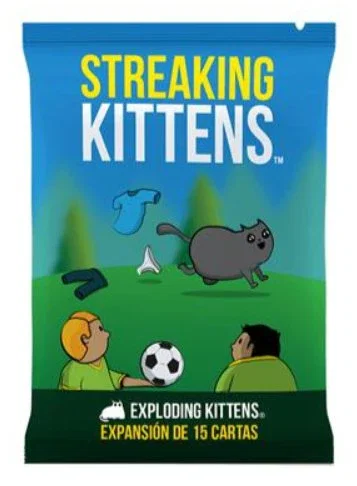 Asmodee Juego de Cartas Exploding Kittens Expansión Streaking Kittens EKIEK05ES - 15 Cartas, 2-10 Jugadores, Edad 7+, Español