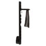 Yoevu Kit radiador toallero 500 1500 W con repisa extra y ganchos, color negro