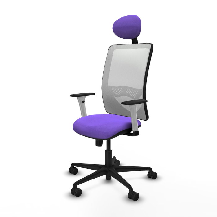 PIQUERAS Y CRESPO Silla de oficina Zulema con mecanismo Sincro, Lila y Blanco PIQUERAS Y CRESPO Silla de oficina Zulema con mecanismo Sincro, Lila y Blanco