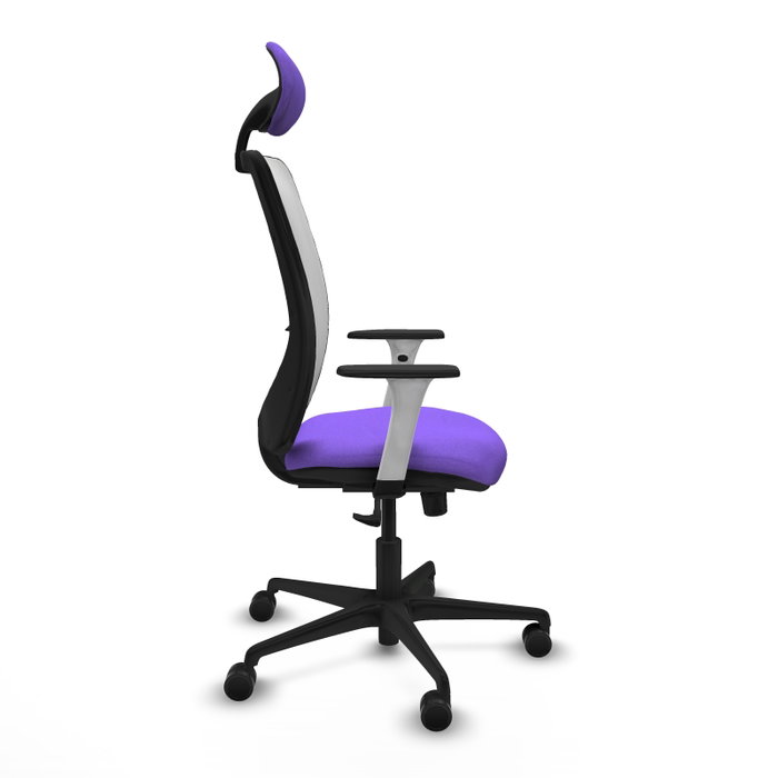 PIQUERAS Y CRESPO Silla de oficina Zulema con mecanismo Sincro, Lila y Blanco PIQUERAS Y CRESPO Silla de oficina Zulema con mecanismo Sincro, Lila y Blanco