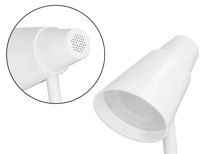 Q-connect Lámpara Escritorio LED 6W 360lm Táctil 3 Niveles Luz Nocturna Cabeza Orientable Blanco