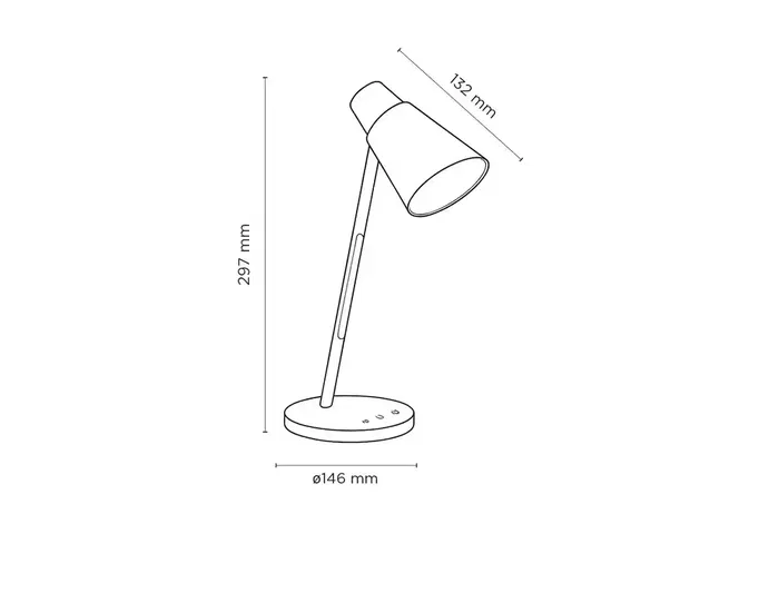 Q-connect Lámpara Escritorio LED 6W 360lm Táctil 3 Niveles Luz Nocturna Cabeza Orientable Blanco