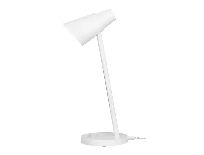 Q-connect Lámpara Escritorio LED 6W 360lm Táctil 3 Niveles Luz Nocturna Cabeza Orientable Blanco