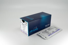 Atramat Sutura Quirúrgica PGA 9-0 Doble Aguja Espatulada 3/8 6mm H30cm 12 Unidades