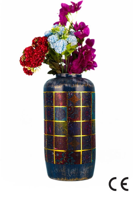 Aberto Design Maceta BK054 Decorativa de Cerámica Pintada a Mano Multicolor Ø15 cm Alto 35 cm Aberto Design Maceta BK054 Decorativa de Cerámica Pintada a Mano Multicolor Ø15 cm Alto 35 cm