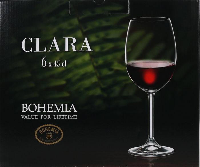 Bohemia Set 6 Copas de Vino Clara 450cc (4 Cajas)