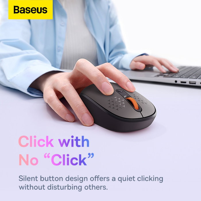 Baseus F01B Tri-Mode Mouse, Gris escarcha