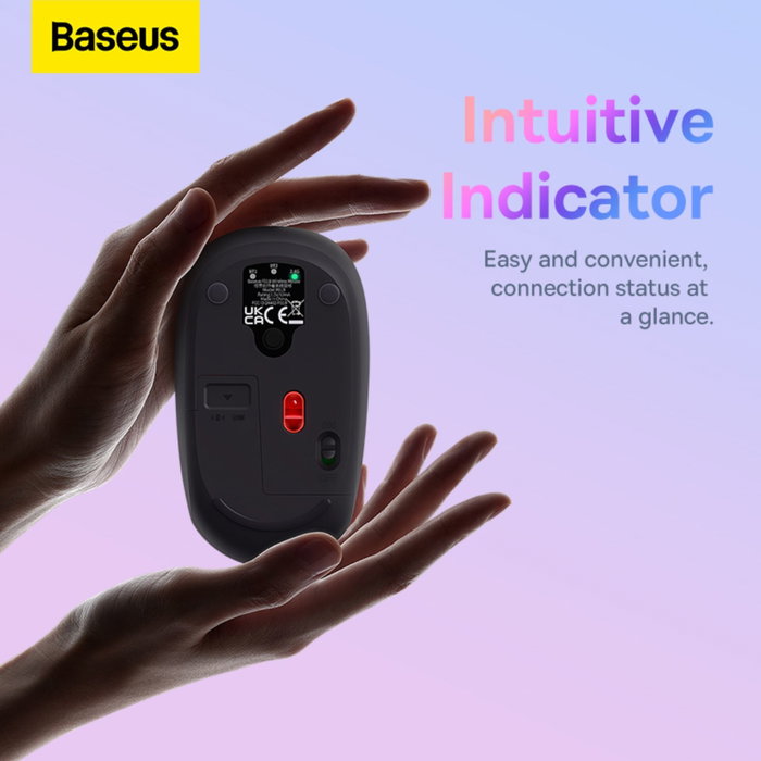 Baseus F01B Tri-Mode Mouse, Gris escarcha