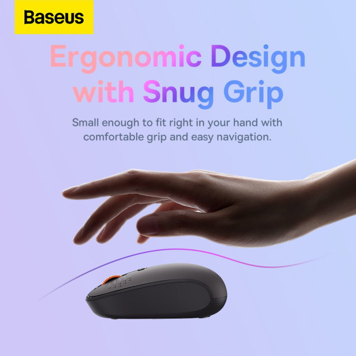 Baseus F01B Tri-Mode Mouse, Gris escarcha