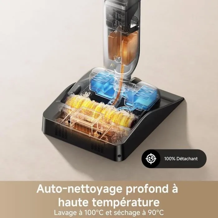 Mova X4 Pro Aspiradora Lavado con Agua Caliente Antienredos Autolimpieza a 100 °C Succión de 20 kPa