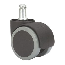 Ruedas Alex Rueda giratoria espiga lisa con anilla 11 x 22 mm Ø 5 cm Negro/Gris Carga máx. 50 kg