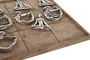 DKD Home Decor Juego de Mesa Tres en Raya en Mango y Aluminio