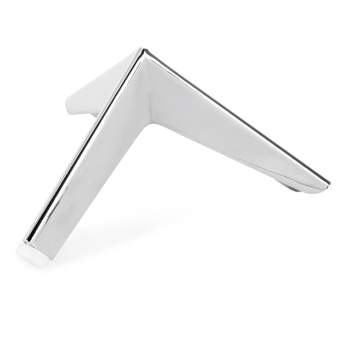 Q&Q Pata Metálica Clayton Mueble Sofá Metal Cromo Negro 125x125 H120