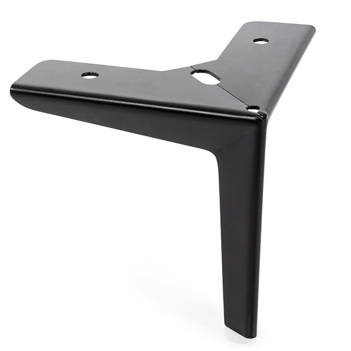 Q&Q Pata Metálica Clayton Mueble Sofá Metal Cromo Negro 125x125 H120