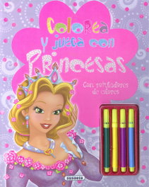 SUSAETA EDICIONES, Coloreo juego princesas con rotuladores de colores