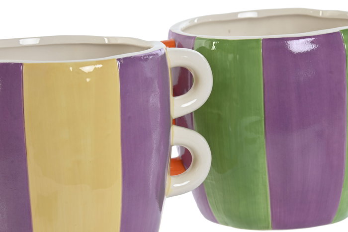 DKD Home Decor Macetero Dolomite 22,5x16x15 Pack de 2 Surtido Multicolor DKD Home Decor Macetero Dolomite 22,5x16x15 Pack de 2 Surtido Multicolor