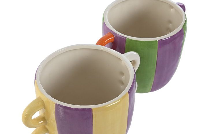 DKD Home Decor Macetero Dolomite 22,5x16x15 Pack de 2 Surtido Multicolor DKD Home Decor Macetero Dolomite 22,5x16x15 Pack de 2 Surtido Multicolor