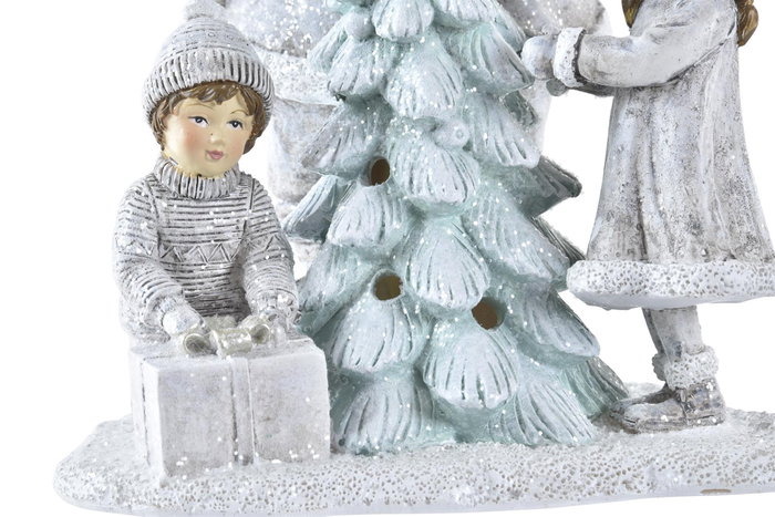 DKD Home Decor Figura Resina LED Gris DKD Home Decor Figura Resina LED Gris