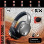 SAMI Auriculares DJX RS13404GR Bluetooth Plegables con Cable Auxiliar y Funda, Color Gris/Negro
