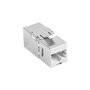Lanberg Adaptador RJ45 Cat6 FTP Hembra/Hembra, Conector de Red Blindado F/UTP, Acero Inoxidable, Compatible con Cables Cat6 y Cat5e, 1 Unidad