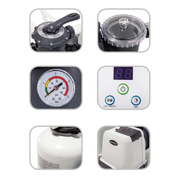 Intex Depuradora Filtro Arena Electrica 7900l/h 220/240v Intex Depuradora Filtro Arena Electrica 7900l/h 220/240v