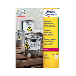 AVERY Zweckform Etiquetas de película resistentes al agua 63,5 x 33,9 mm