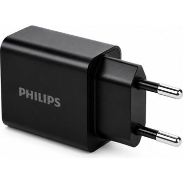 PHILIPS Cargador de móvil USB C + USB A Carga rápida