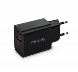 PHILIPS Cargador de móvil USB C + USB A Carga rápida