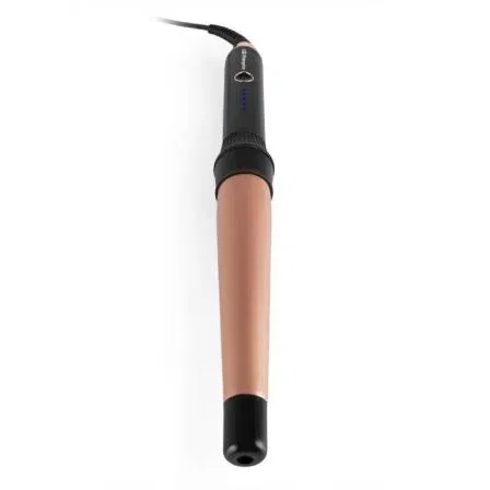 Orbegozo Rizador para el Pelo PL 1160 Negro y Rosa con Cilindro de 19-32mm y Recubrimiento Cerámico para Rizos Suaves y Naturales, Temperatura 190ºC, Indicador LED