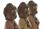 DKD Home Decor Figura de Buda en Resina Surtida de 3 Piezas