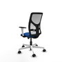 PIQUERAS Y CRESPO Silla de oficina Motilla con mecanismo Sincro, Azul y Blanco