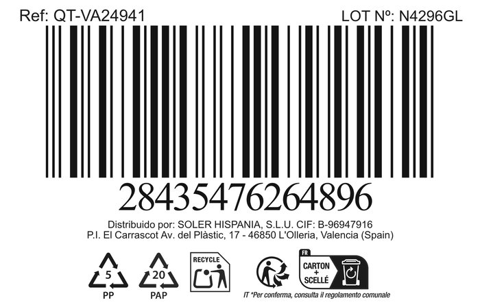 Quttin Fiambrera Redonda con Tapa Vacío Ø 17 x 7.1 cm 650 cc (6 Unidades)