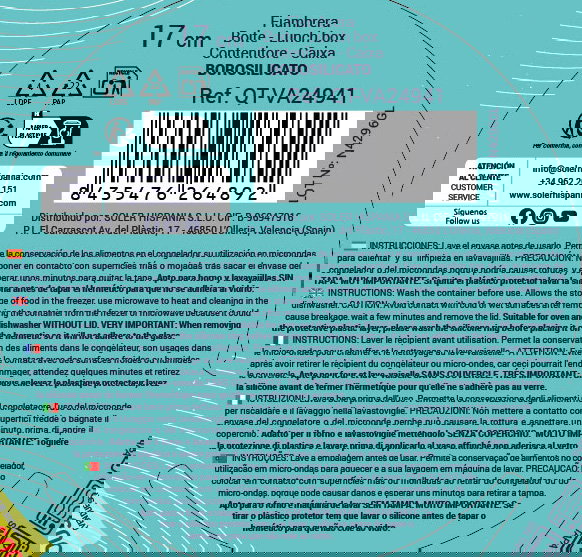 Quttin Fiambrera Redonda con Tapa Vacío Ø 17 x 7.1 cm 650 cc (6 Unidades)