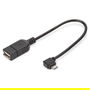 Digitus Adaptador USB OTG Micro-USB B a USB-A, Cable de 0.15 m, Negro