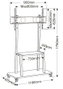 Vivolink Soporte móvil profesional para monitor de 42” a 100” negro