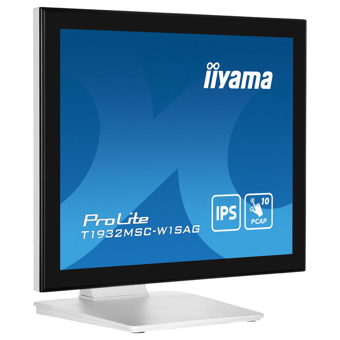 IIYAMA ProLite T1932MSC-W1SAG Monitor táctil 19" / 48.3 cm, Resolución 1280x1024 (5:4), Panel IPS, Multi-Touch, HDMI, DisplayPort, USB, Blanco