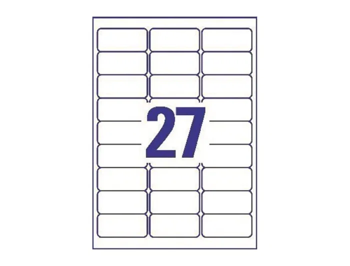 Avery Etiqueta Adhesiva Blanca Removible para Láser e Ink-jet 63,5x29,6 mm Caja 675 Unidades