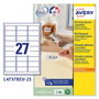 Avery Etiquetas Adhesivas Blancas Removibles 63,5x29,6 mm Caja de 675 unidades