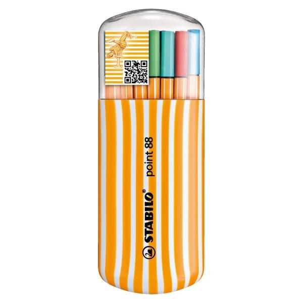 Stabilo Point 88 Estuche Zebrui de 20 Rotuladores Colores Surtidos