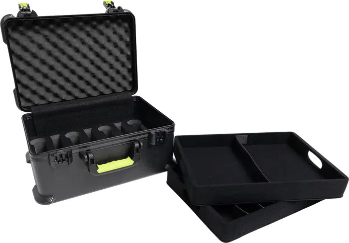 SBG Estuche de Transporte para 7 Micrófonos HF y Accesorios, Cierre TSA para Viaje