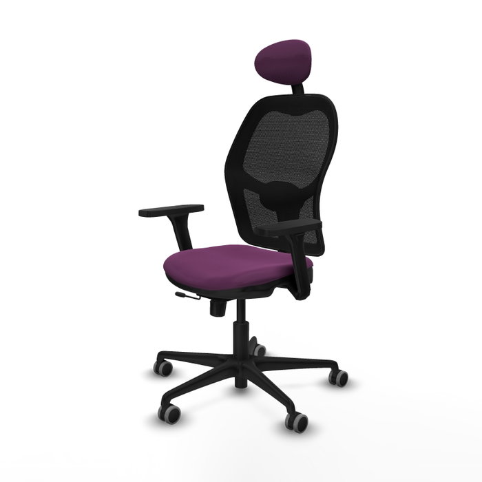 PIQUERAS Y CRESPO Silla de oficina Jorquera con mecanismo Sincro/Traslack, Morado y Negro PIQUERAS Y CRESPO Silla de oficina Jorquera con mecanismo Sincro/Traslack, Morado y Negro