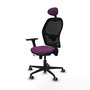 PIQUERAS Y CRESPO Silla de oficina Jorquera con mecanismo Sincro/Traslack, Morado y Negro