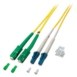 EFB Elektronik Duplex Patchkabel LC-SC/APC OS2 0,5m Amarillo