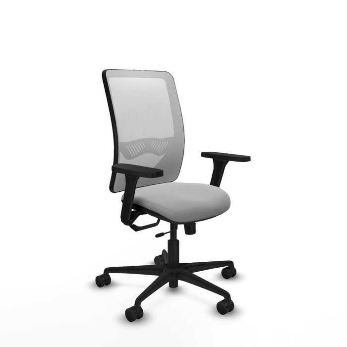 PIQUERAS Y CRESPO Silla de oficina Zulema con mecanismo Sincro/Traslack, Gris claro y Blanco PIQUERAS Y CRESPO Silla de oficina Zulema con mecanismo Sincro/Traslack, Gris claro y Blanco