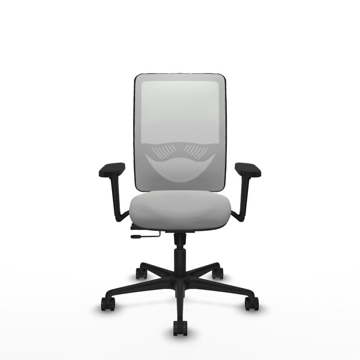 PIQUERAS Y CRESPO Silla de oficina Zulema con mecanismo Sincro/Traslack, Gris claro y Blanco PIQUERAS Y CRESPO Silla de oficina Zulema con mecanismo Sincro/Traslack, Gris claro y Blanco