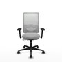 PIQUERAS Y CRESPO Silla de oficina Zulema con mecanismo Sincro/Traslack, Gris claro y Blanco