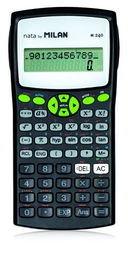 Calculadora Cientifica Milan 10+2 Digitos Verde (2 Líneas)