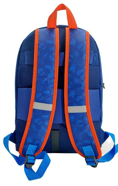 Toybags Mochila Super Mario con Bolsillo Frontal Redondo, Forrada y Personalizada, 28 x 23 x 10 cm