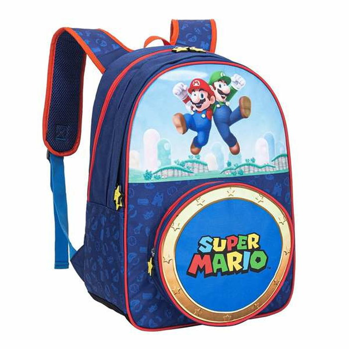 Toybags Mochila Super Mario con Bolsillo Frontal Redondo Toybags Mochila Super Mario con Bolsillo Frontal Redondo